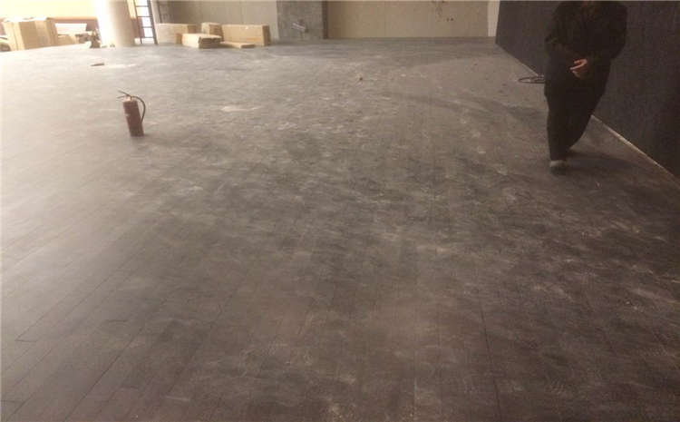 橡膠木木地板籃球館主輔龍骨結構